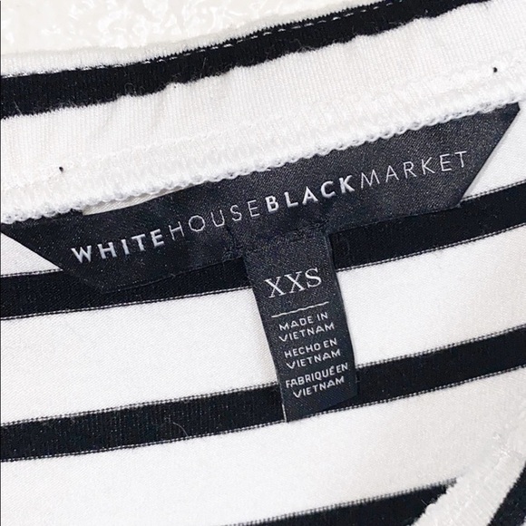 WHBM Striped Skater Off Shoulder Mini Dress - Picture 7 of 11